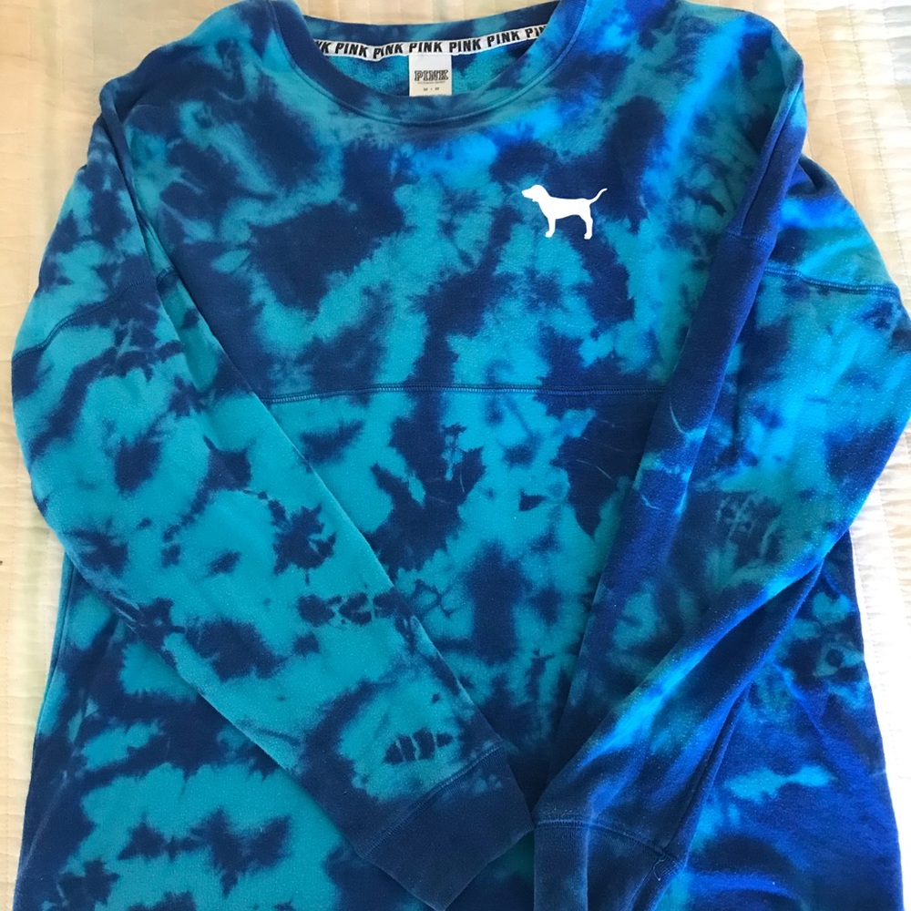 PINK comfy long sleeved tie dye shirt